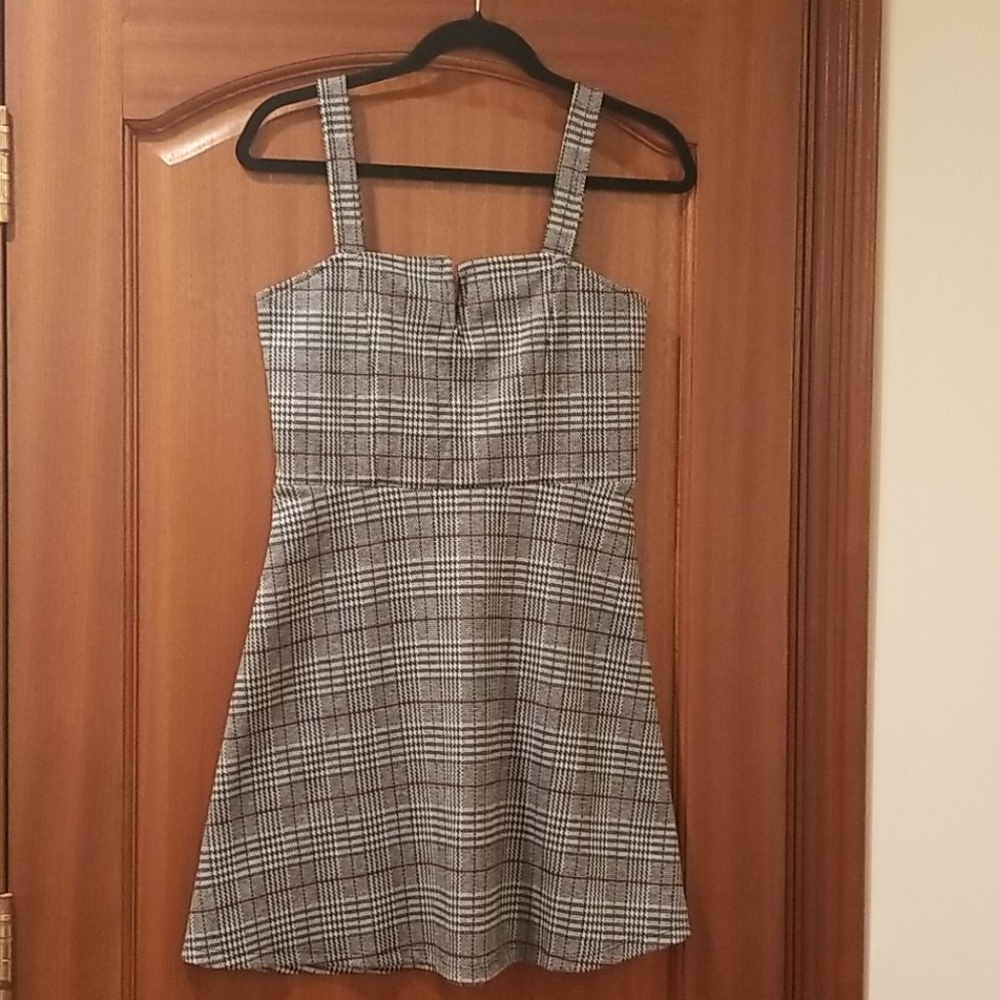 Aero Plaid A-line Mini Dress, size M